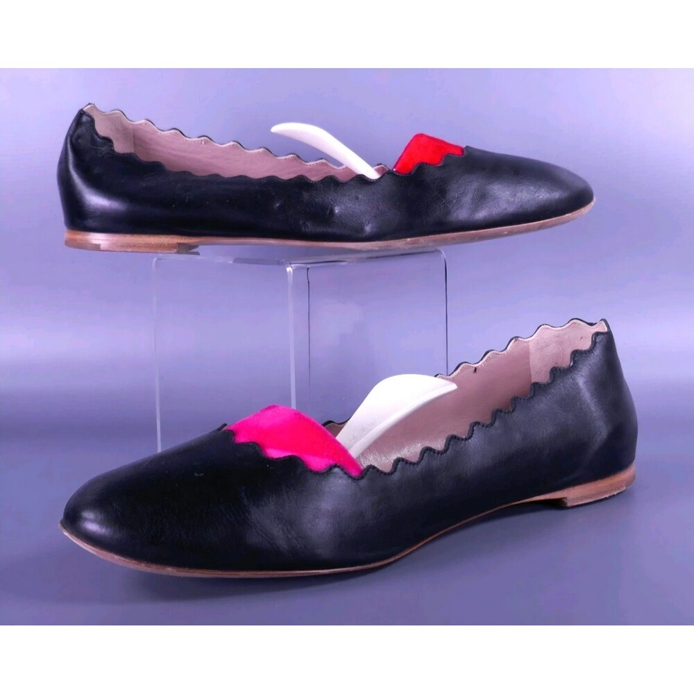 Authentic Chloé Chloe Lauren Scalloped Ballet Flats  EU 38.5 / US 8